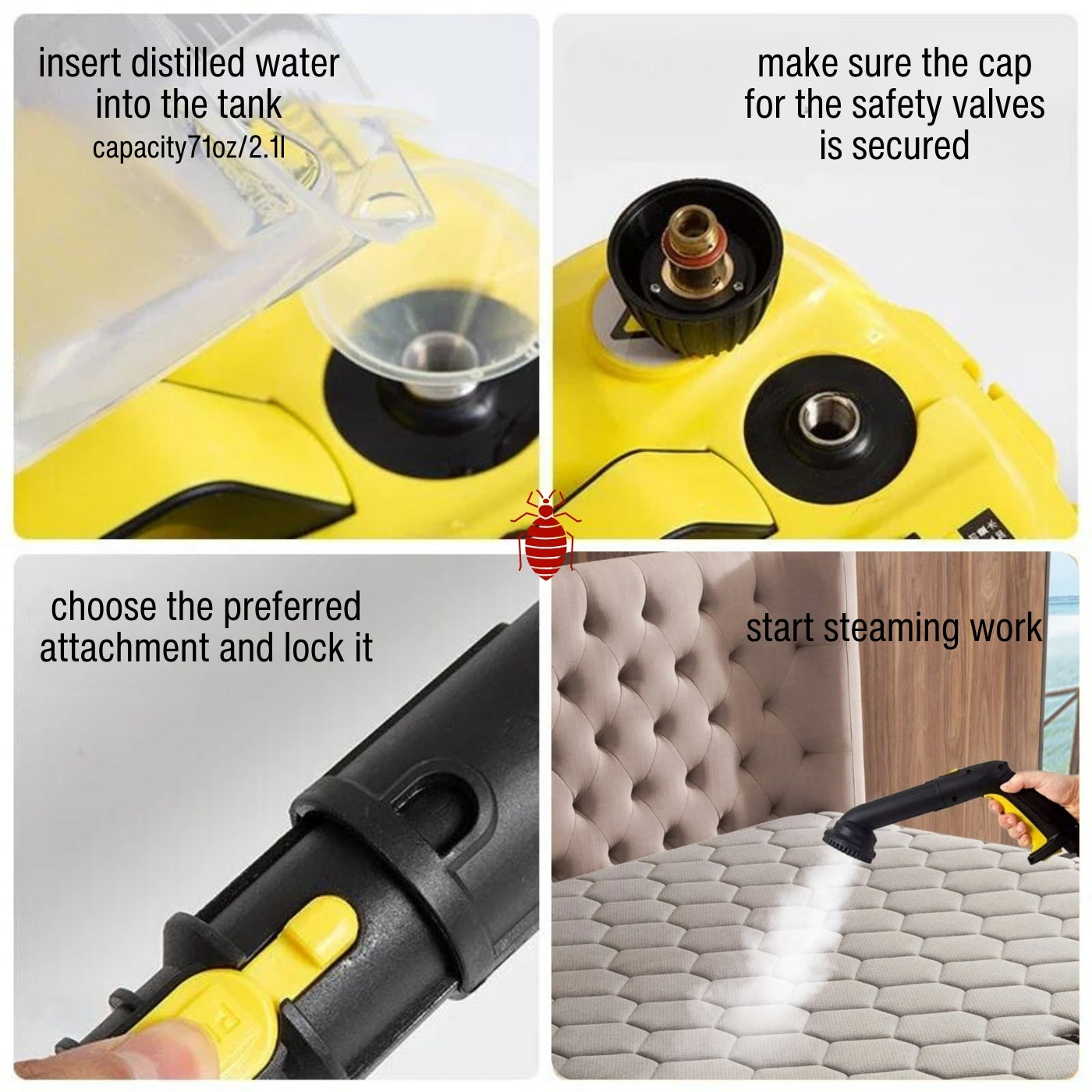 how to use steam cleaner for bedbugs